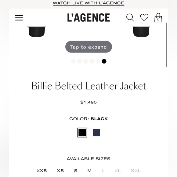 L’Agence • NWT Billie Belted Leather Jacket Small - Picture 10 of 11